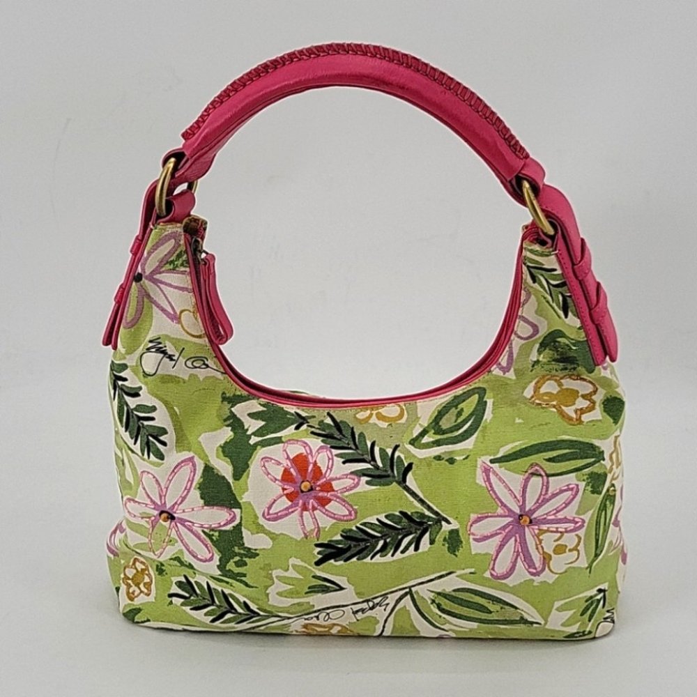 Sigrid Olsen Pink and Green Floral Satchel